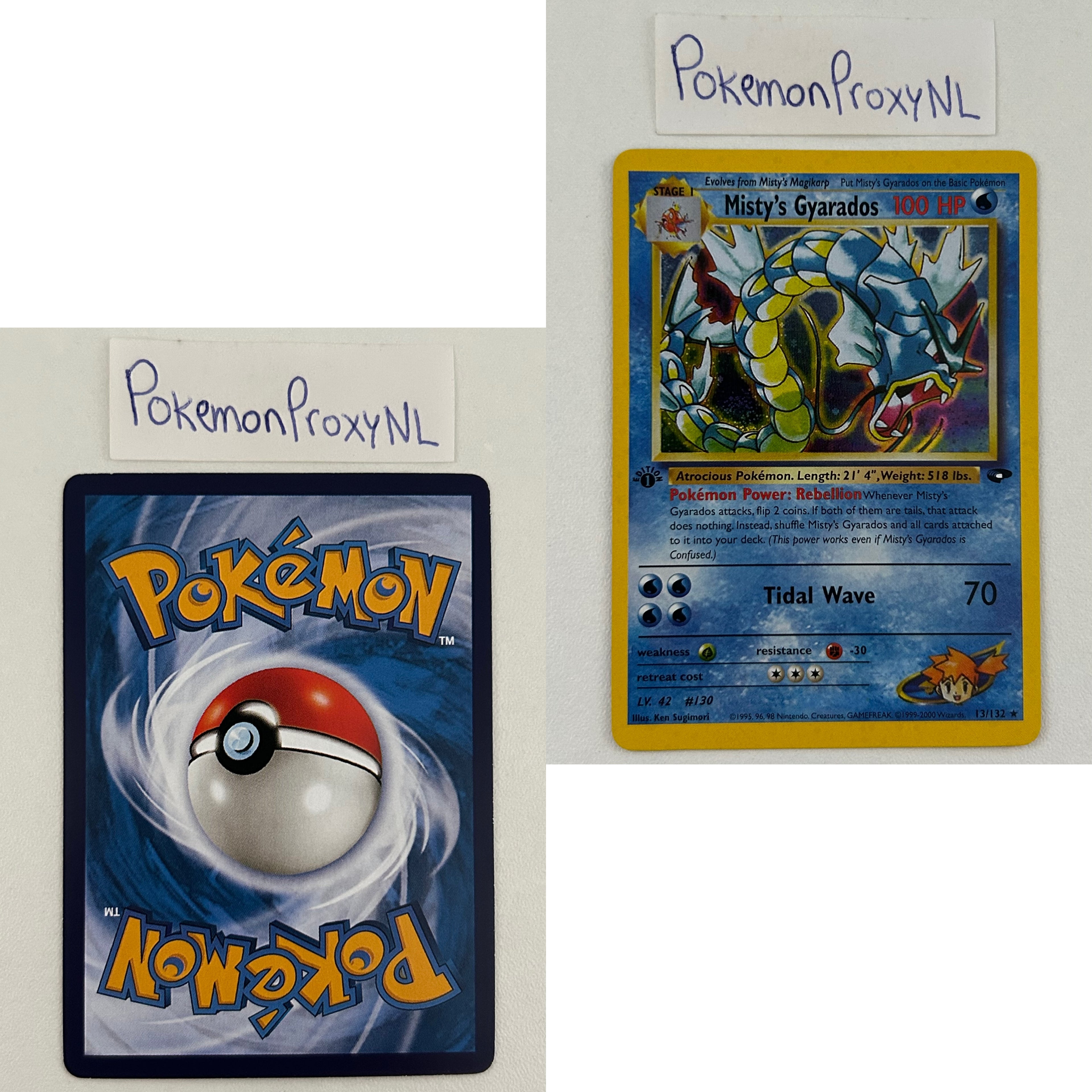 Gym Challenge Set (first edition) (G2) / 1/132 - 132/132 / 1999 / PROXY Pokémon TCG card(s)