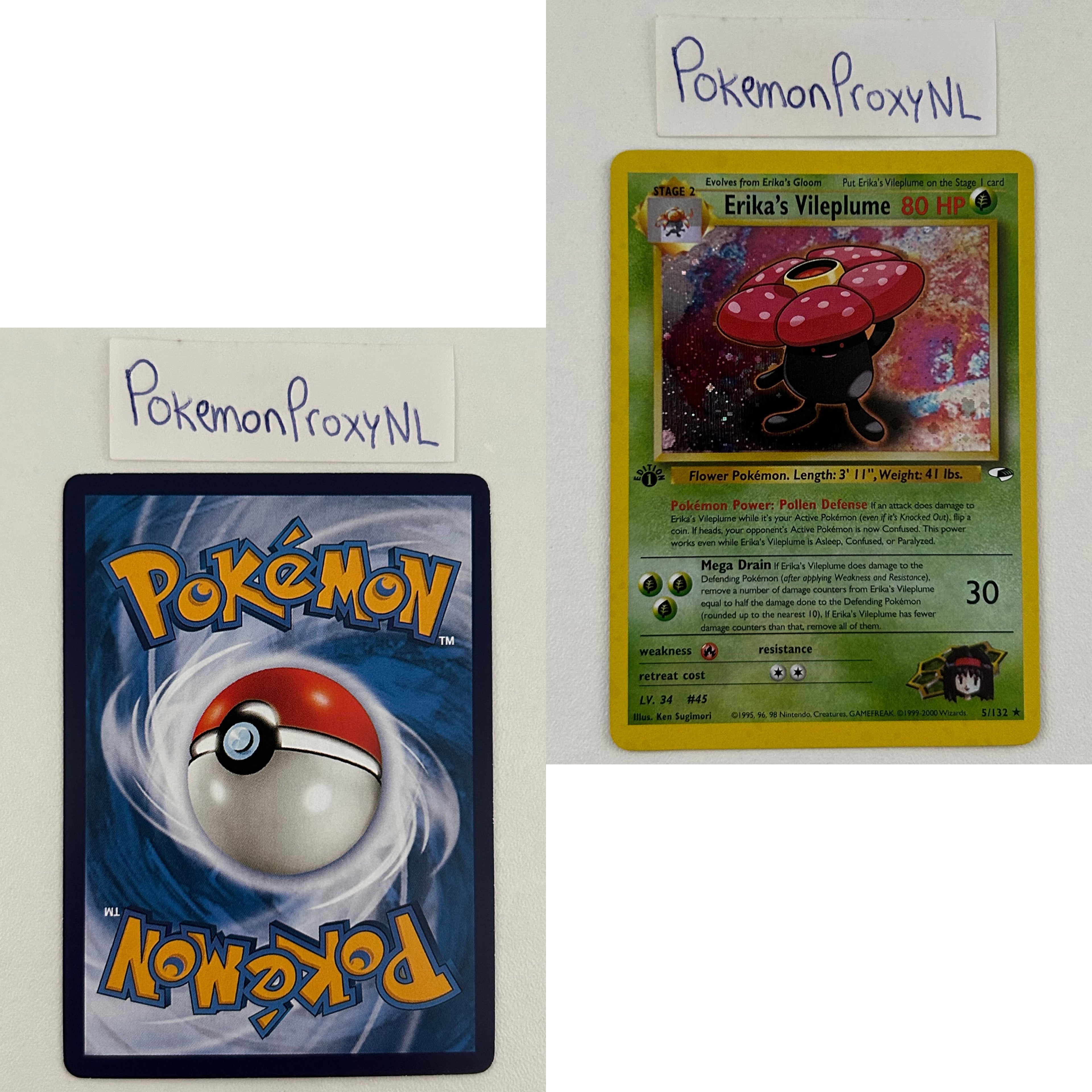 Gym Heroes Set (first edition) (G1) / 1/132 - 132/132 / 1999 / PROXY Pokémon TCG card(s)