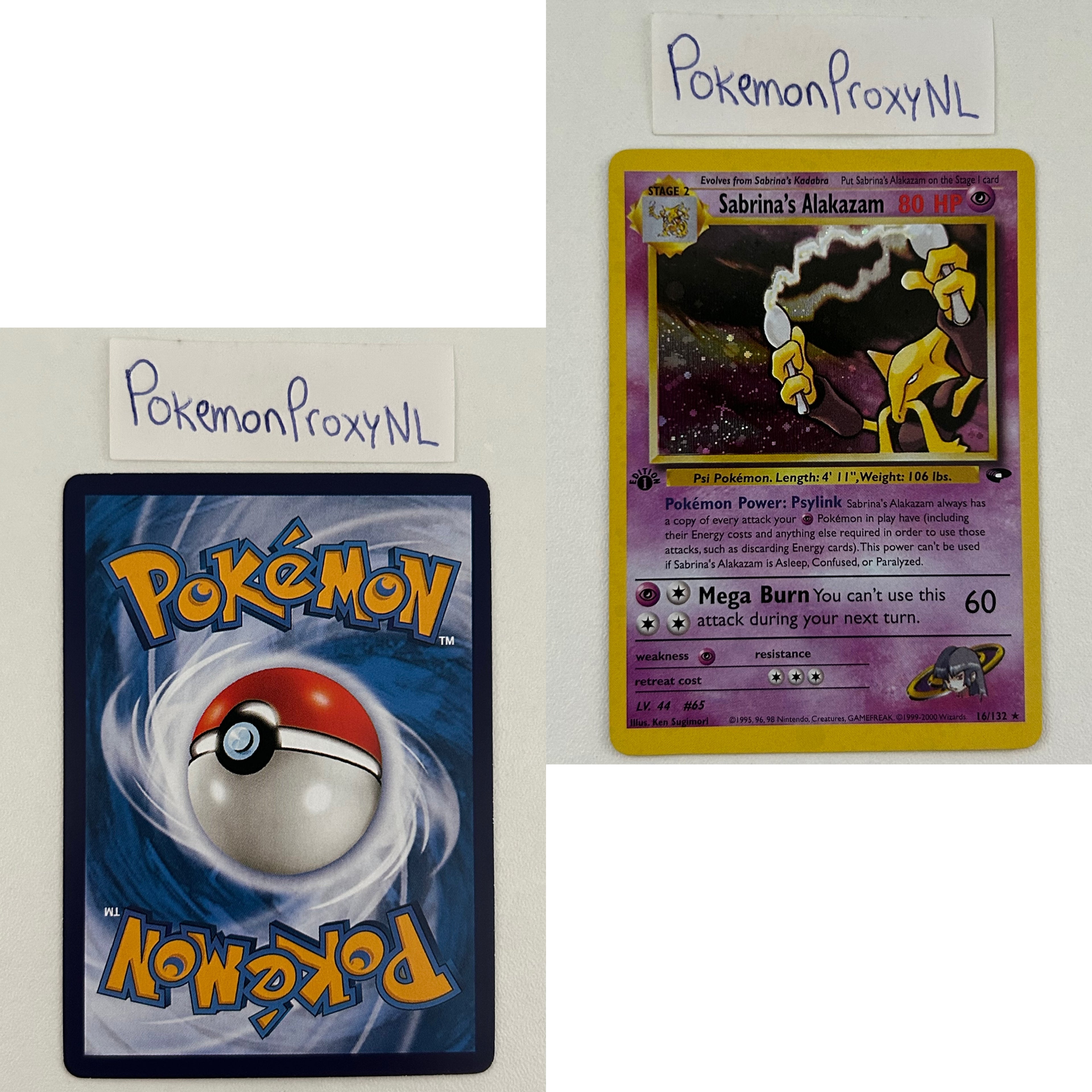 Gym Challenge Set (first edition) (G2) / 1/132 - 132/132 / 1999 / PROXY Pokémon TCG card(s)