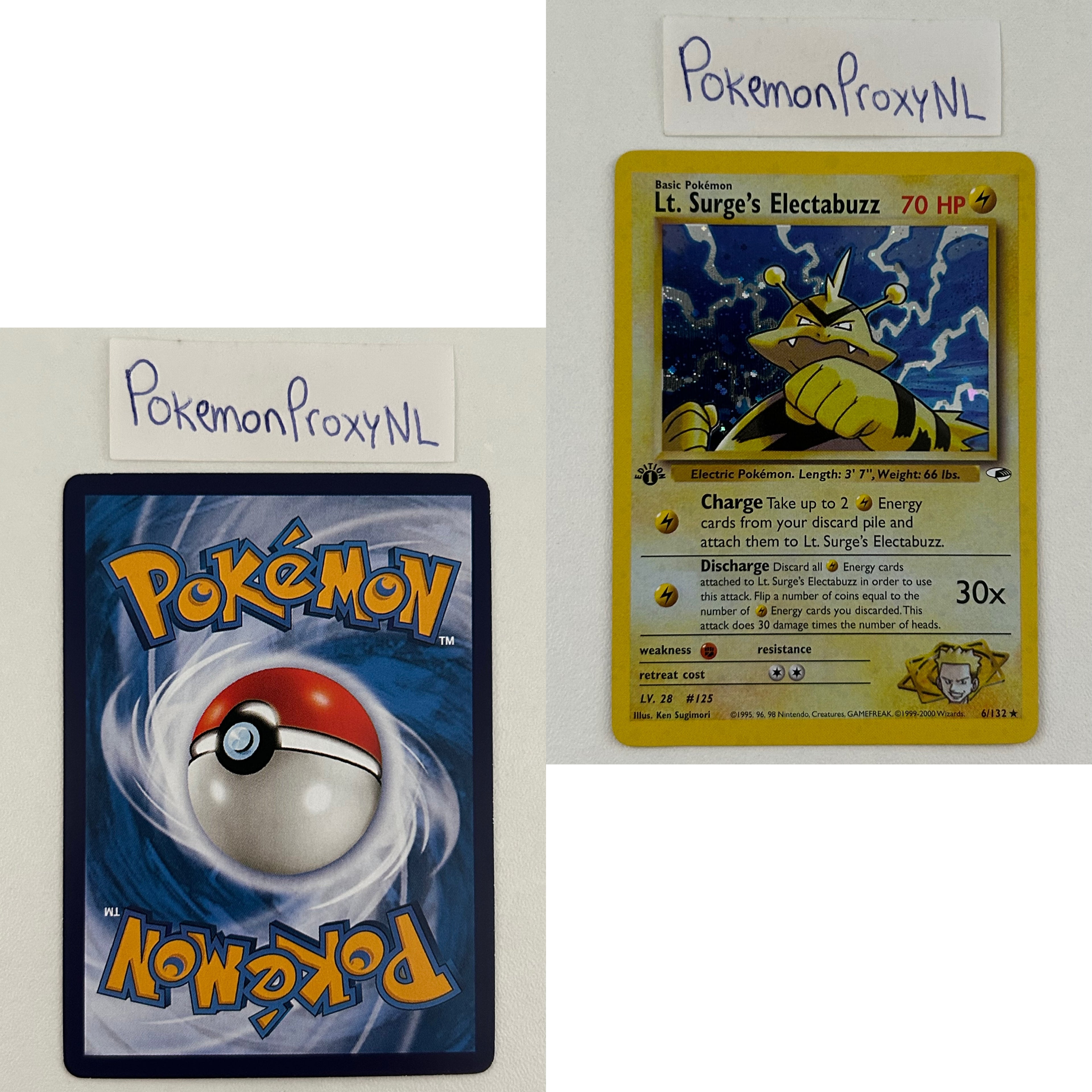 Gym Heroes Set (first edition) (G1) / 1/132 - 132/132 / 1999 / PROXY Pokémon TCG card(s)