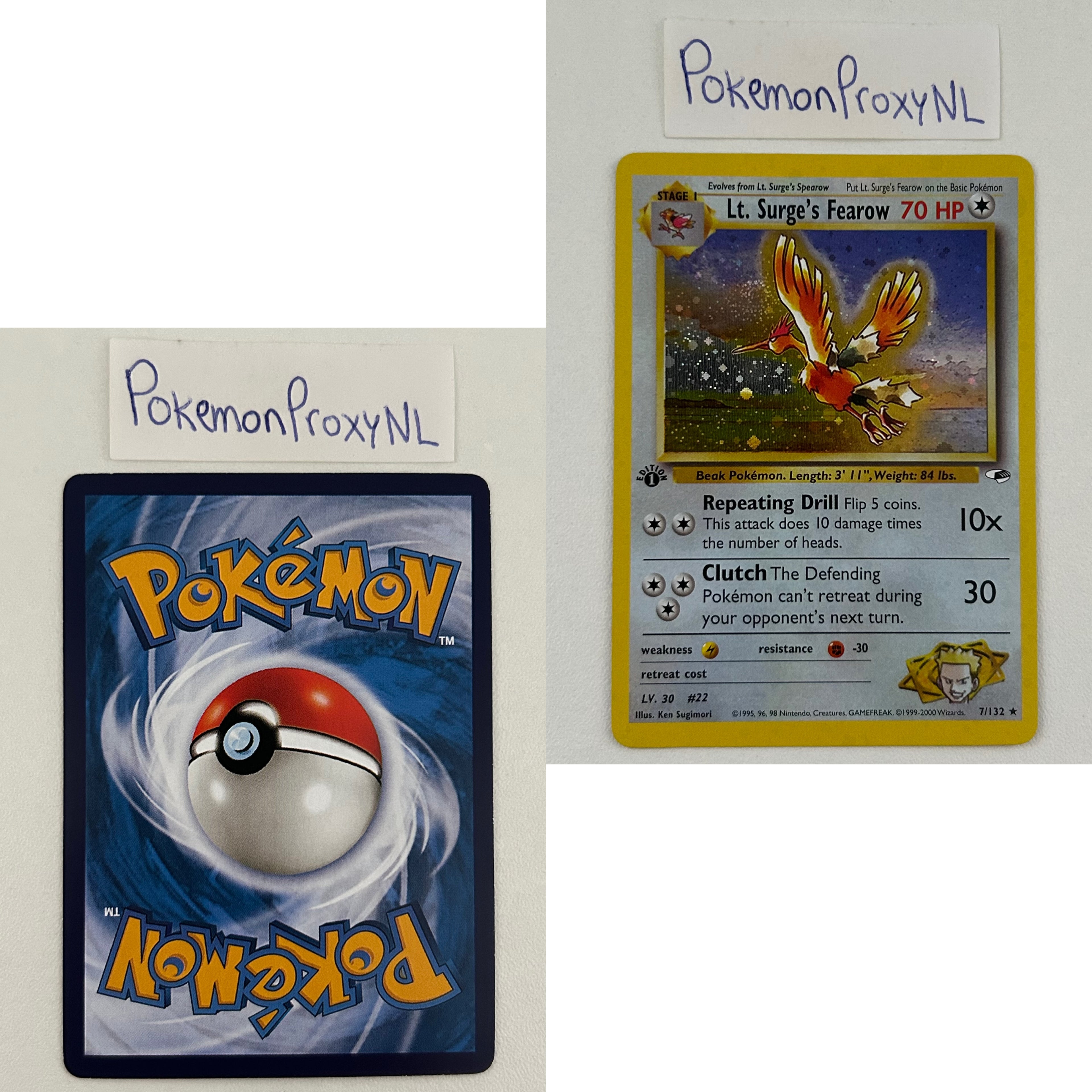 Gym Heroes Set (first edition) (G1) / 1/132 - 132/132 / 1999 / PROXY Pokémon TCG card(s)