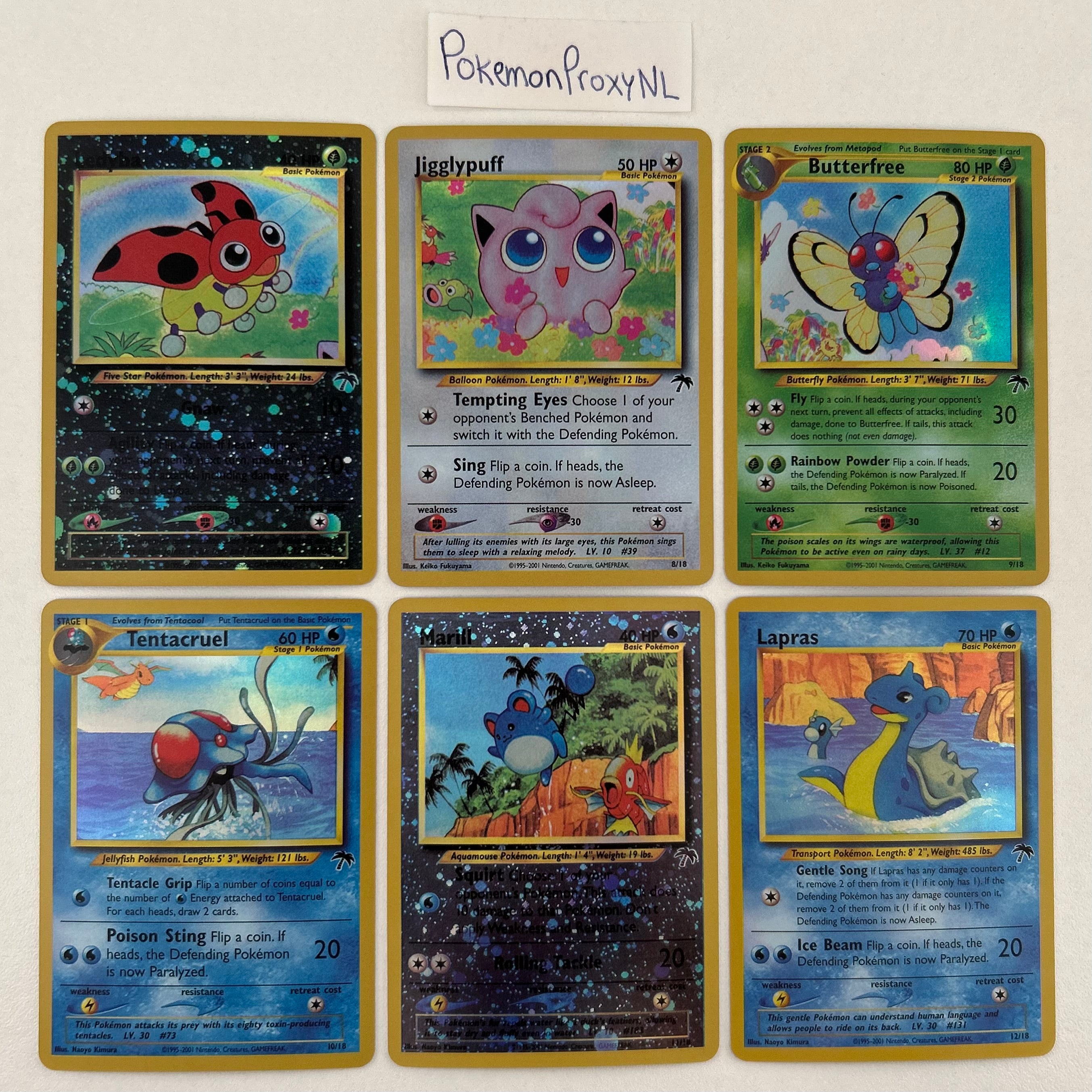 Complete set: Southern Island Set (SI) / 1/18 - 18/18 / 2001 / PROXY Pokémon TCG card(s)