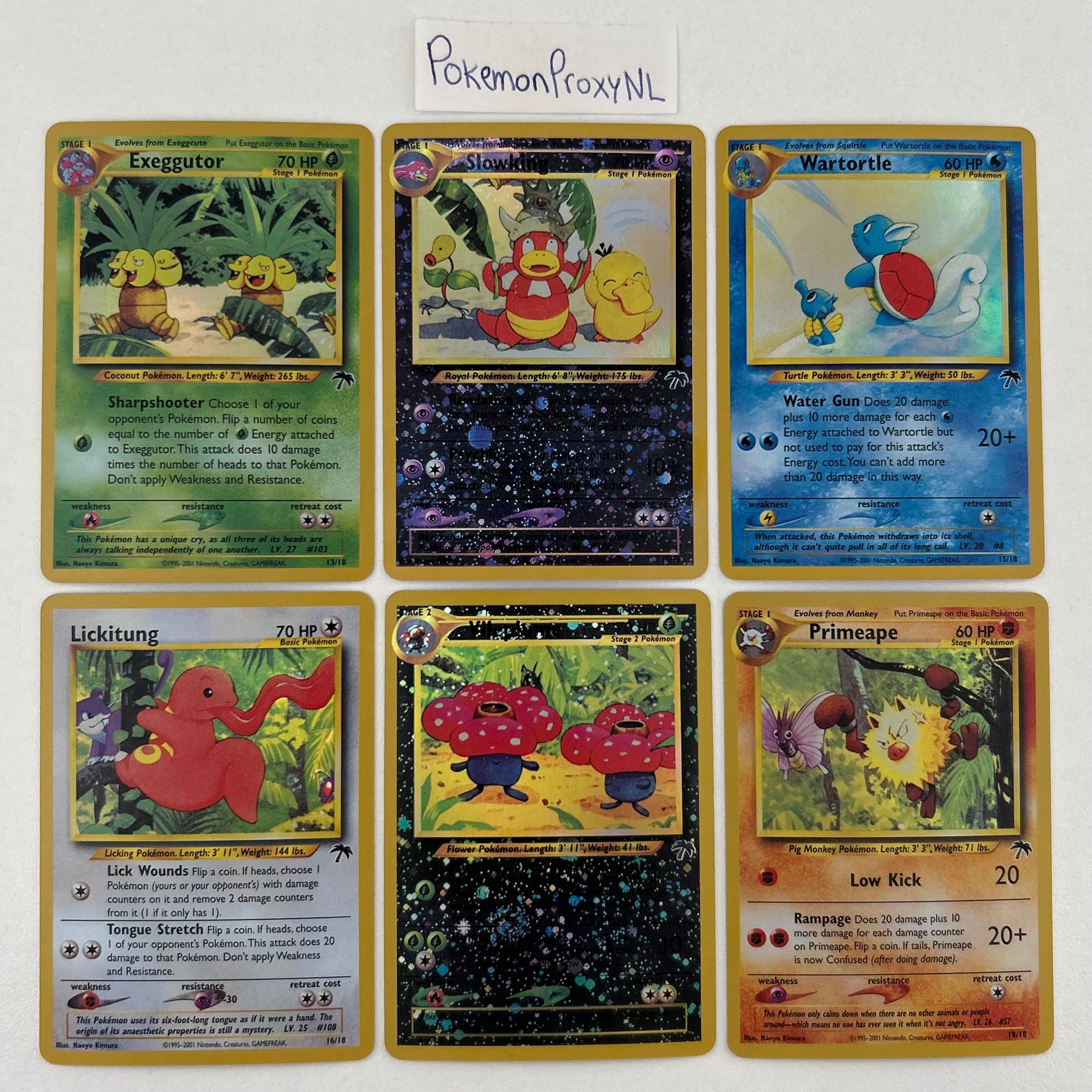 Complete set: Southern Island Set (SI) / 1/18 - 18/18 / 2001 / PROXY Pokémon TCG card(s)