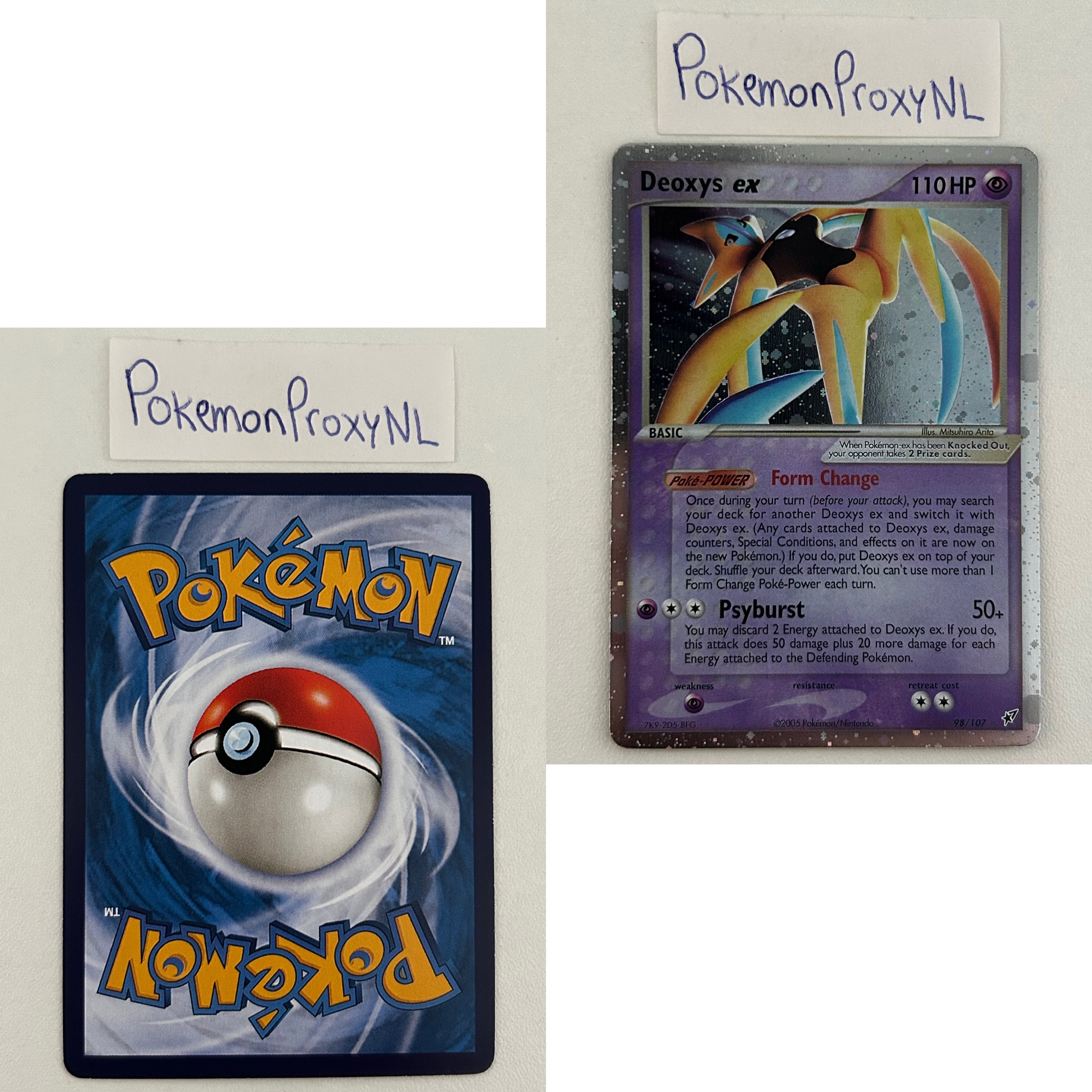 Deoxys Set (DX) / 1/107 - 108/107 / 2005 / PROXY Pokémon TCG card(s)