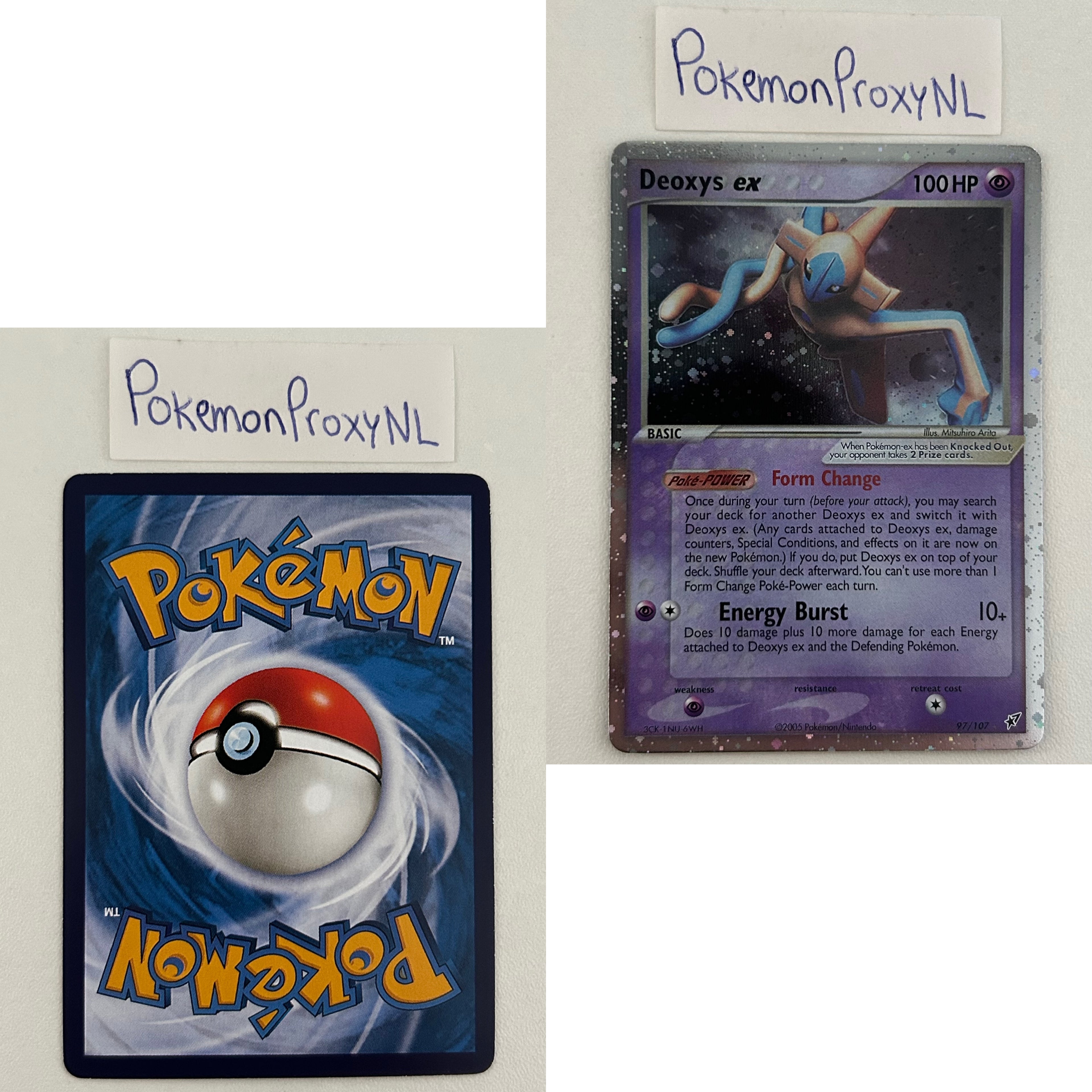 Deoxys Set (DX) / 1/107 - 108/107 / 2005 / PROXY Pokémon TCG card(s)