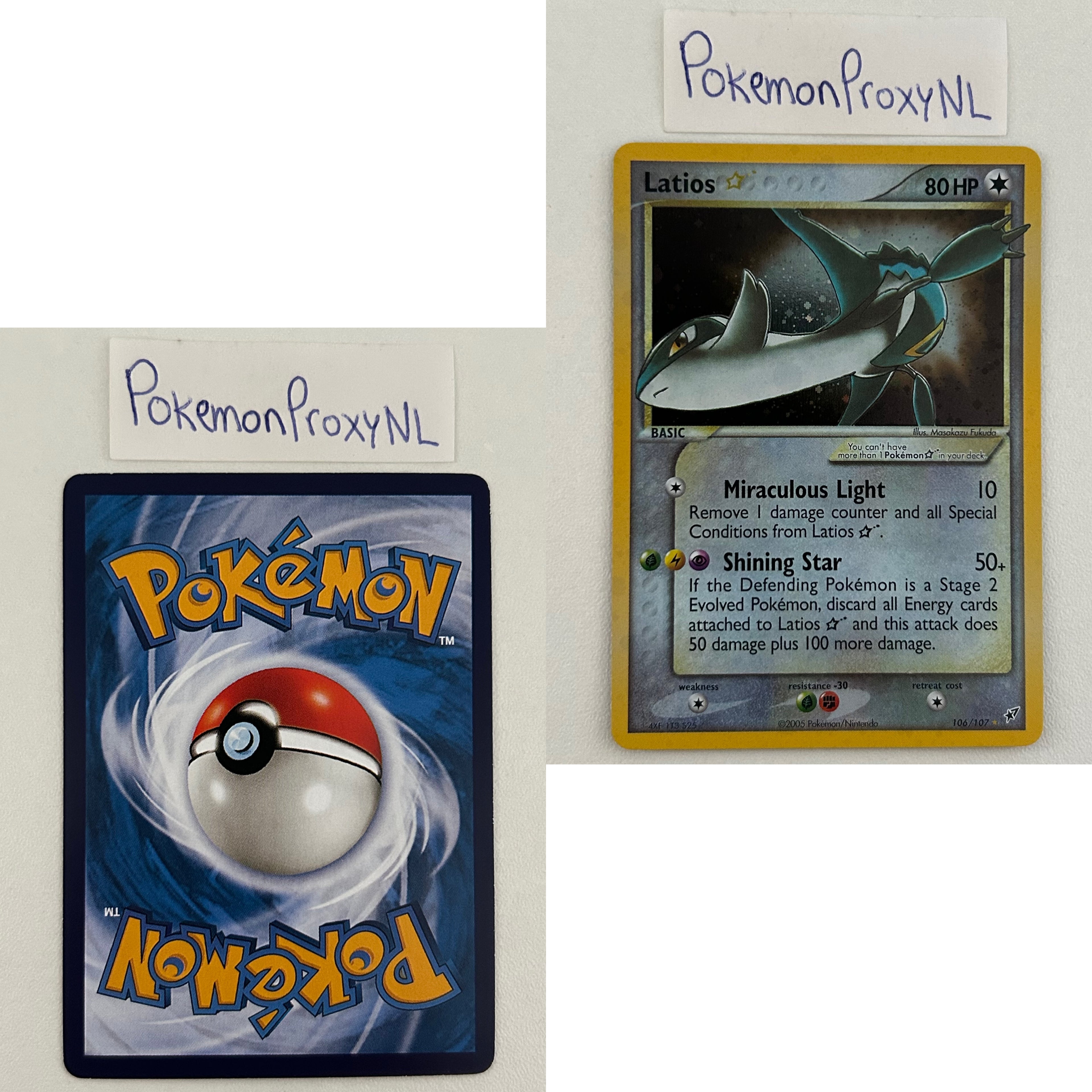 Deoxys Set (DX) / 1/107 - 108/107 / 2005 / PROXY Pokémon TCG card(s)