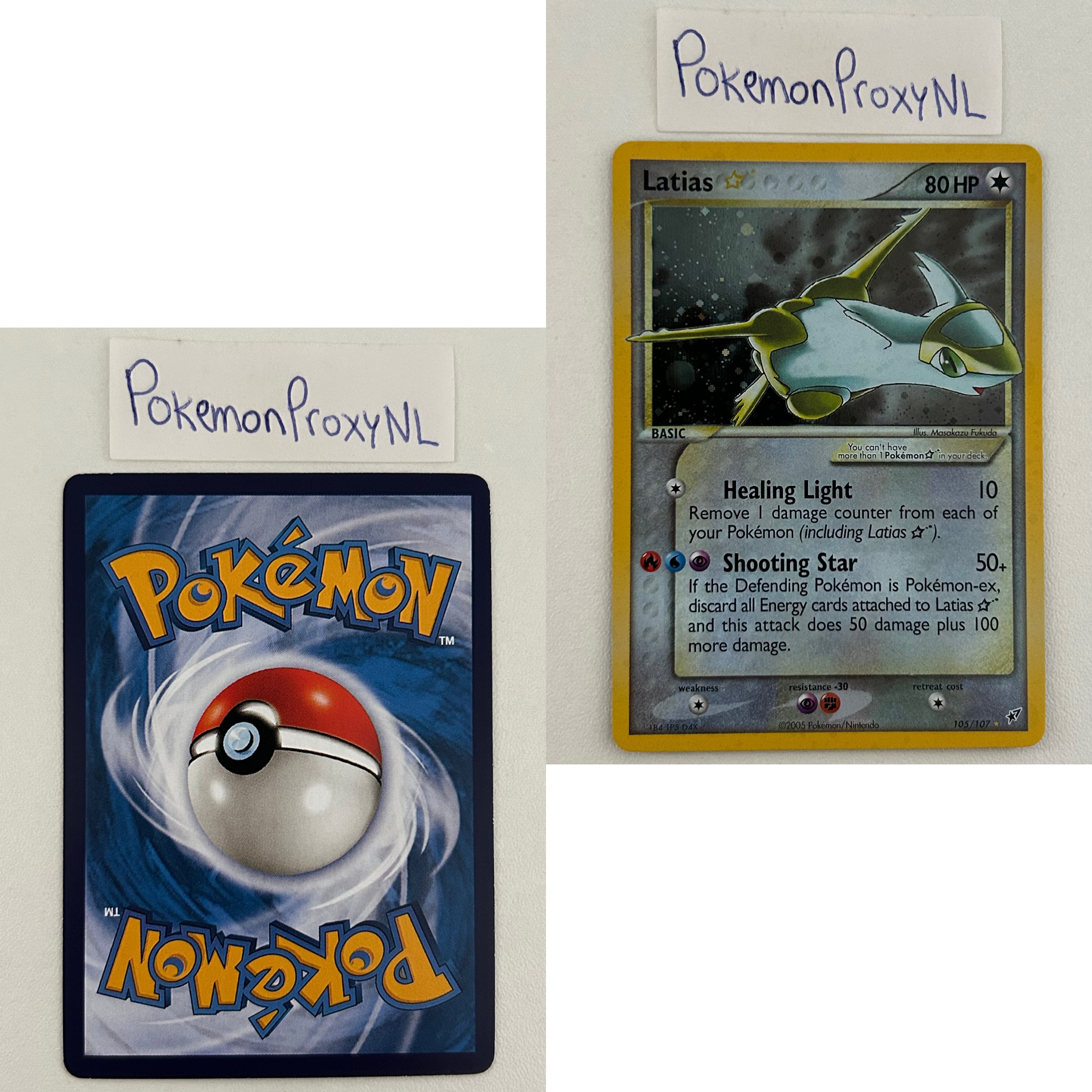 Deoxys Set (DX) / 1/107 - 108/107 / 2005 / PROXY Pokémon TCG card(s)