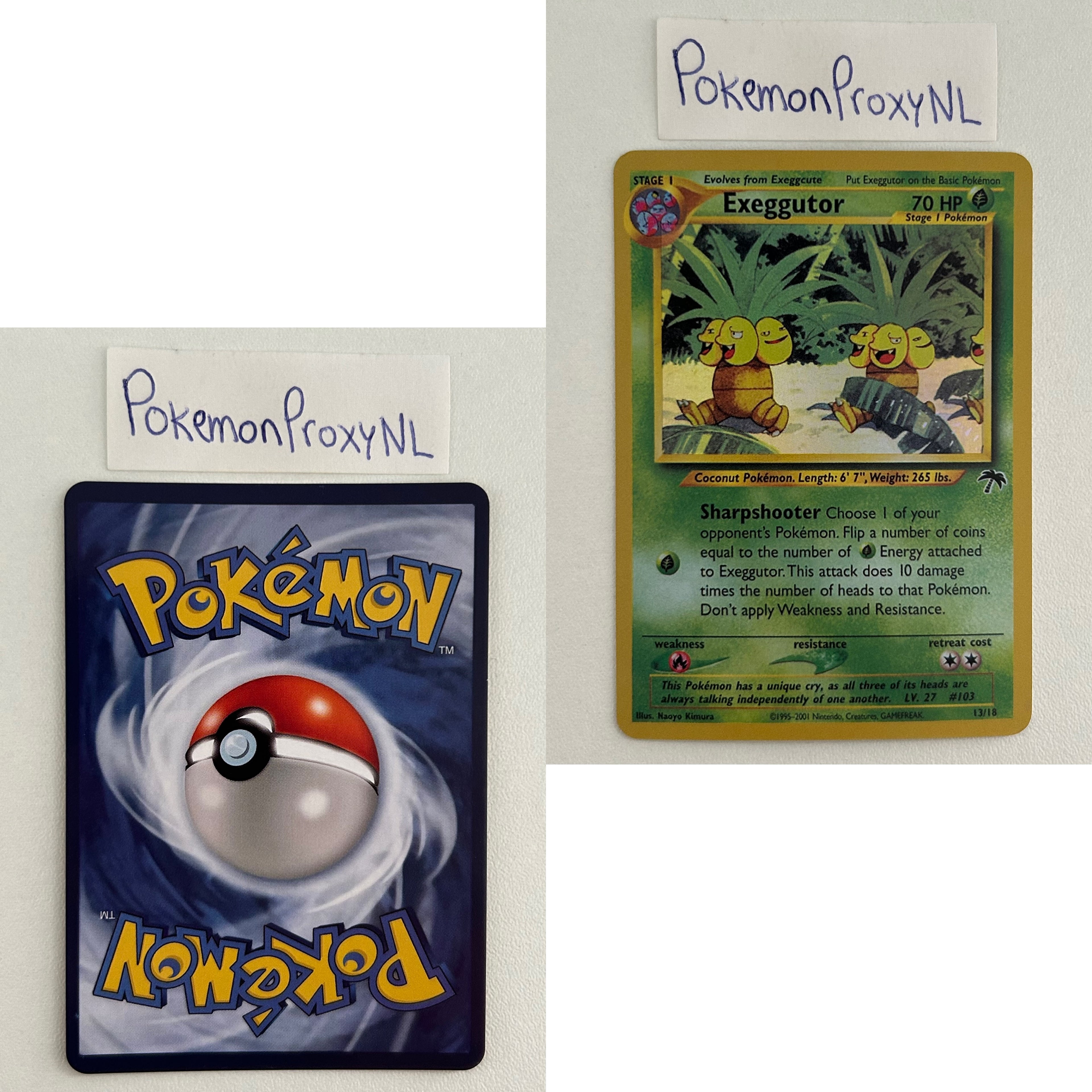 Southern Island Set (SI) / 1/18 - 18/18 / 2001 / PROXY Pokémon TCG card(s)