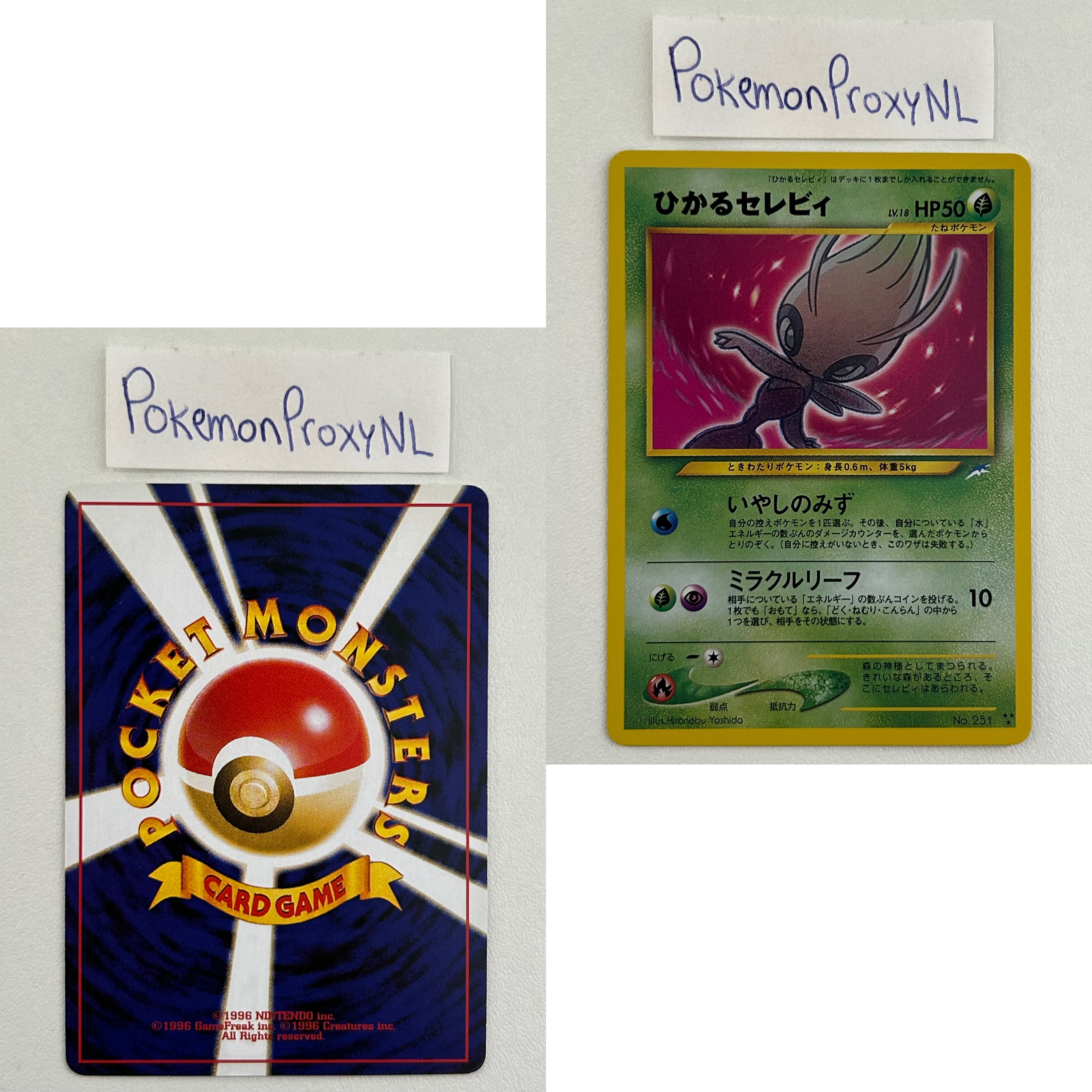 Darkness, and to Light Set (N4) (Japanese) / No. 006 - No. 251 / 2001 / PROXY Pokémon TCG card(s)