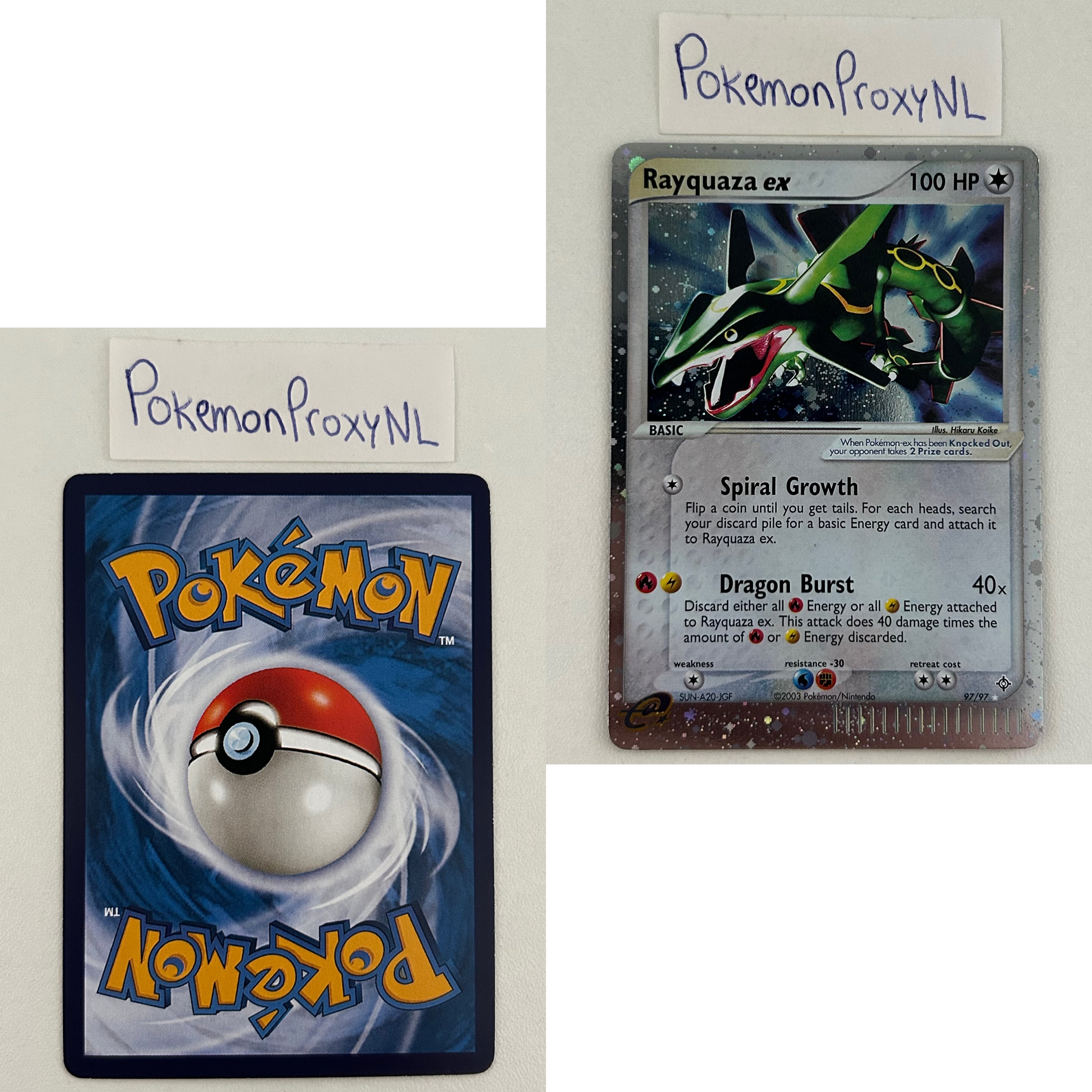 Dragon Set (DR) / 1/97 - 100/97 / 2003 / PROXY Pokémon TCG card(s)
