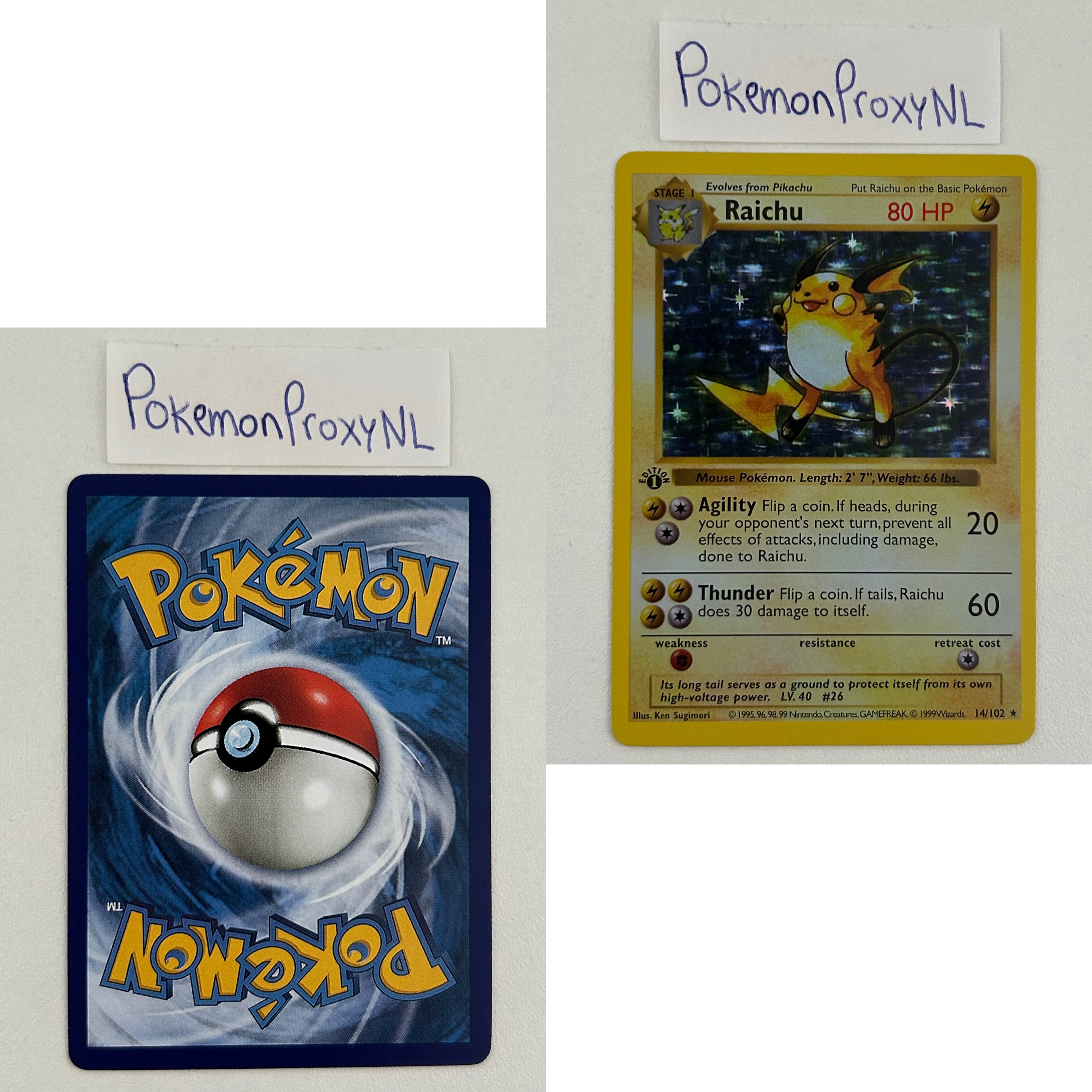 Base Set Set (first edition + shadowless) (BS) / 1/102 - 102/102 / 1999 / PROXY Pokémon TCG card(s)