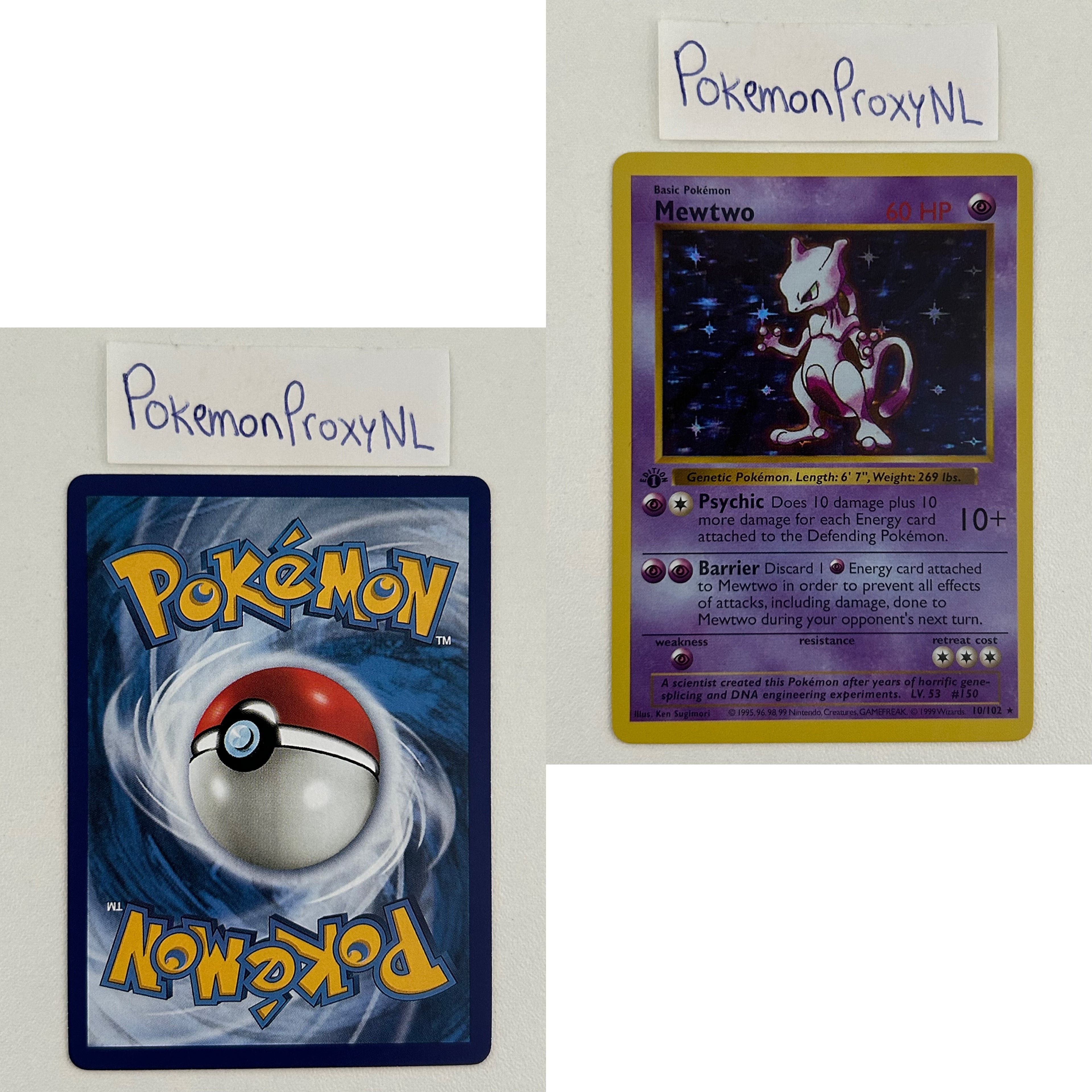 Base Set Set (first edition + shadowless) (BS) / 1/102 - 102/102 / 1999 / PROXY Pokémon TCG card(s)