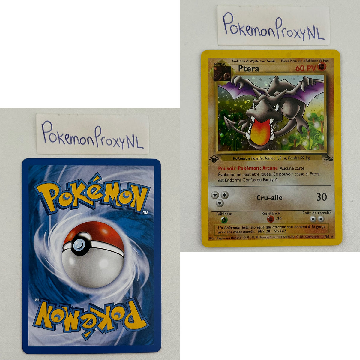 Fossile Set (Français) (FO) / 1999 / PROXY Pokémon TCG card(s)