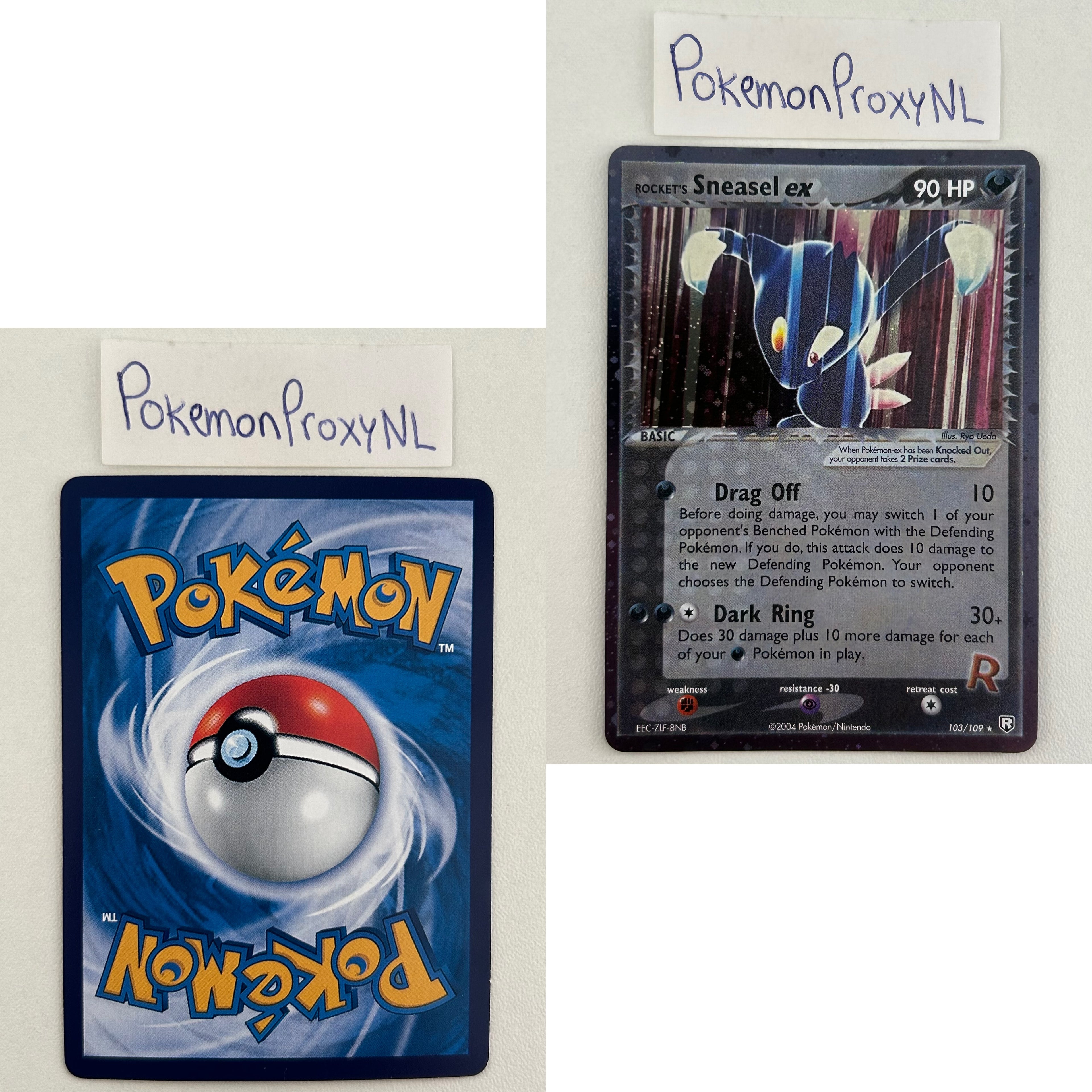 Team Rocket Returns Set (TR) / 1/109 - 111/109 / 2004 / PROXY Pokémon TCG card(s)
